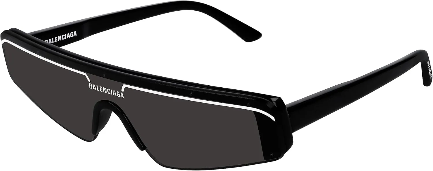 Balenciaga Shield Sunglasses BB0003S 001 Black 99mm 0003