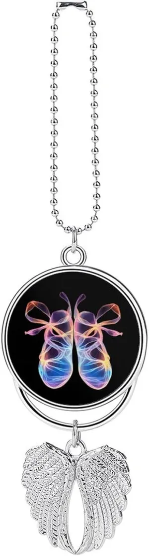 Ballet Slippers Abstract Car Rear View Mirror Pendant Charms Car Hanging Ornament Auto Interior Decor