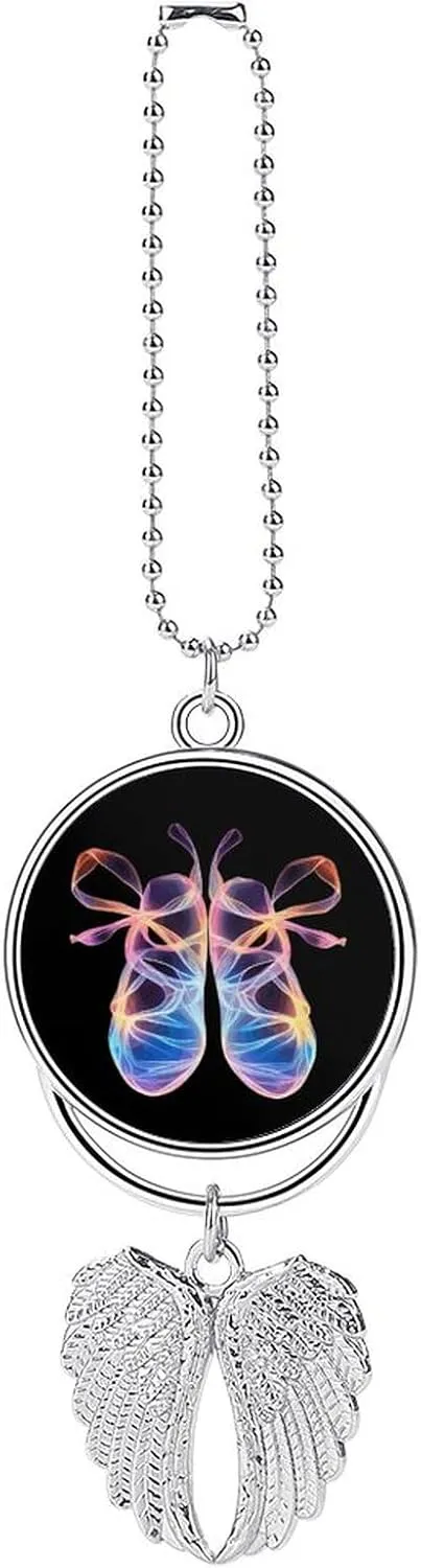 Ballet Slippers Abstract Car Rear View Mirror Pendant Charms Car Hanging Ornament Auto Interior Decor