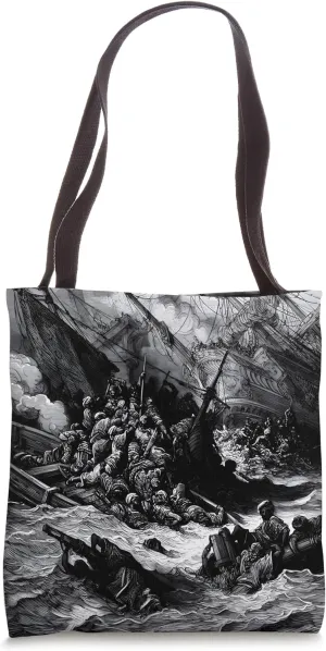 Battle of Lepanto in 1571 by Gustave Dore (1877) Tote Bag