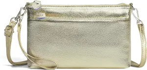 befen Genuine Leather Wristlet Clutch Wallet Purses with RFID Blocking, Small Crossbody Bags Shoulder Handbag for Women