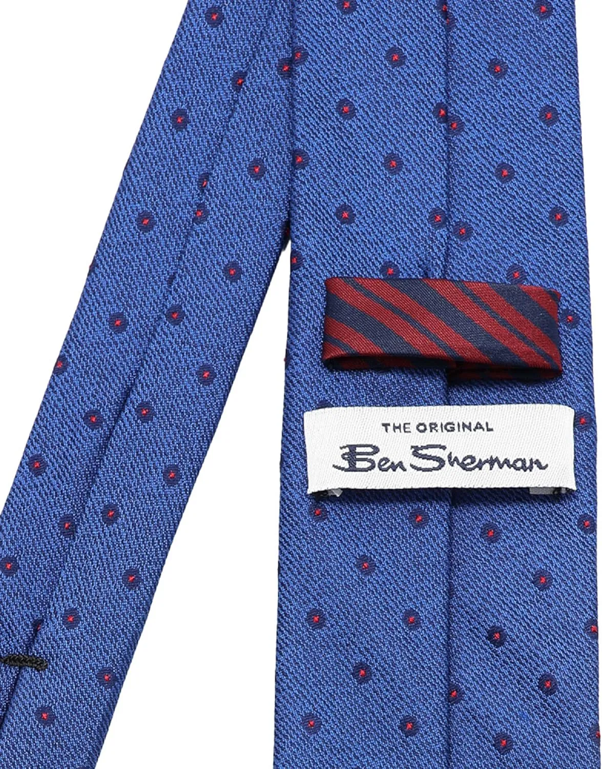 Ben Sherman Men's Neck Tie | 100% Silk Woven Tie | 2 3/4" Width | Traditional English Design with Signature stripe Lining