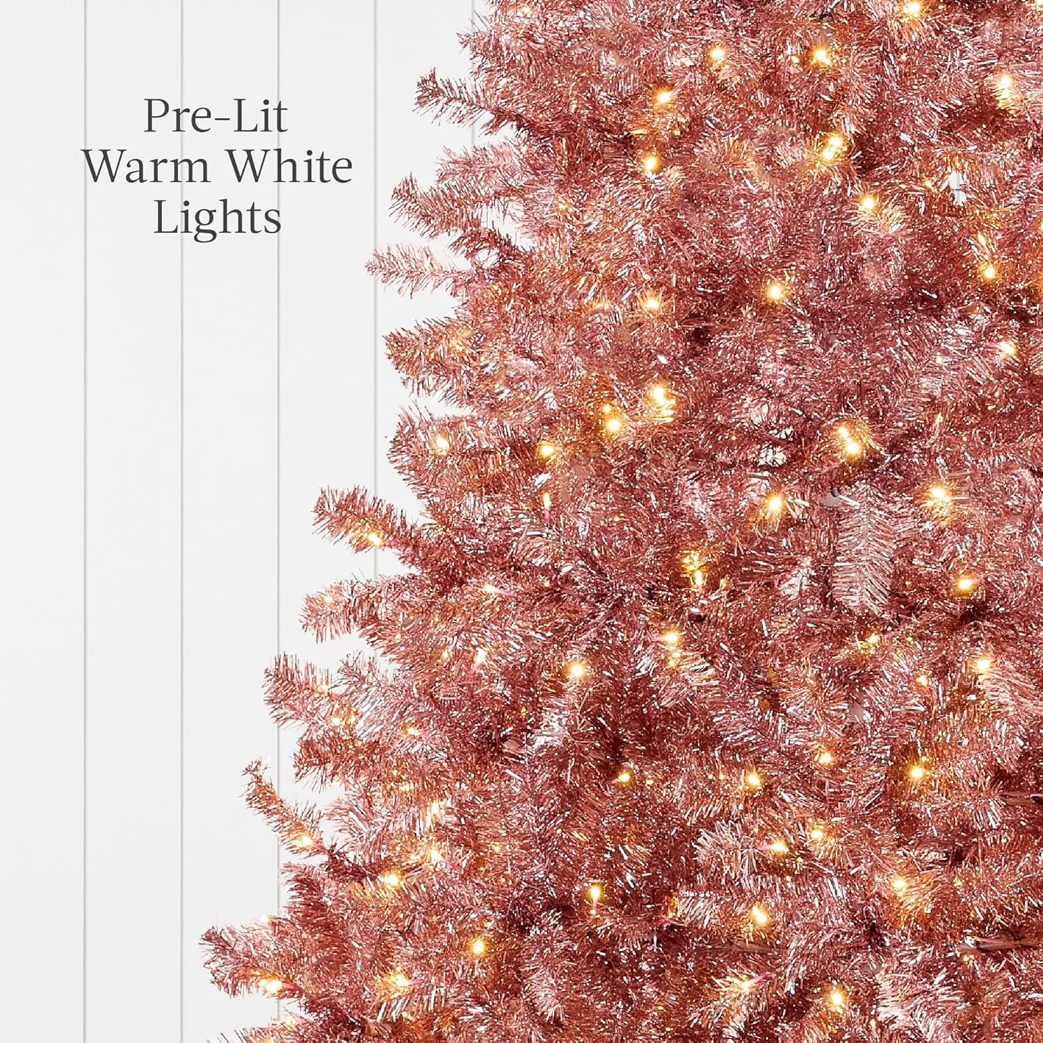 Best Choice Products 6ft Prelit Tinsel Christmas Tree, Artificial Seasonal Holiday Decoration w/ 1,000 Branch Tips, Stand - Pink