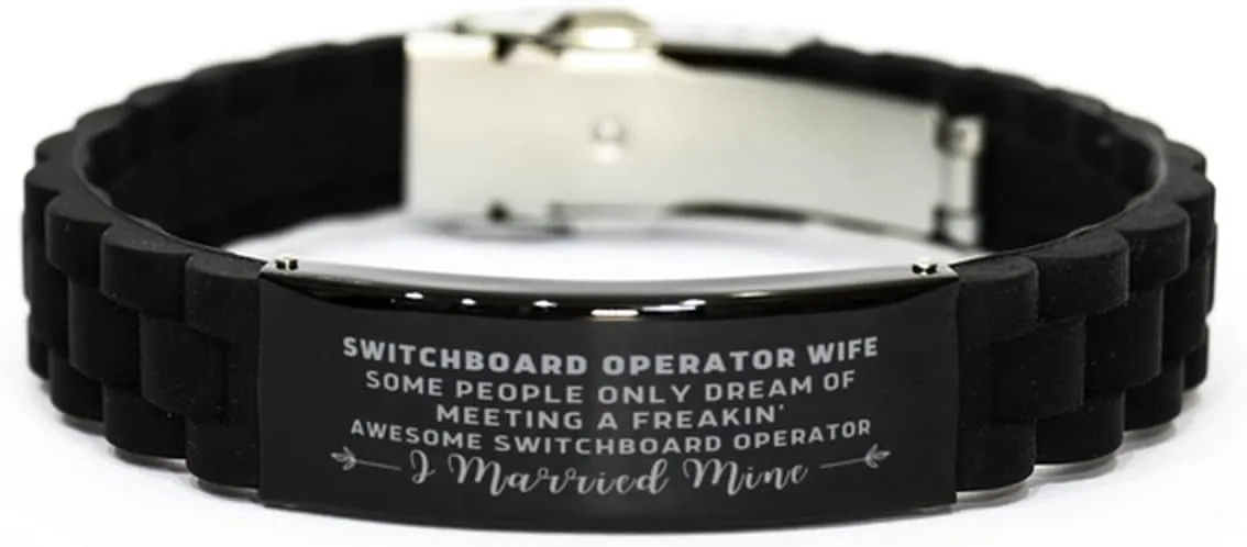 Best Switchboard Operator Wife Gifts Glidelock Bracelet Switchboard Operator Wife Some People only Dream of Meeting a Freakin' Awesome Switchboard Operator I Married Mine, Best Switchboard Operator