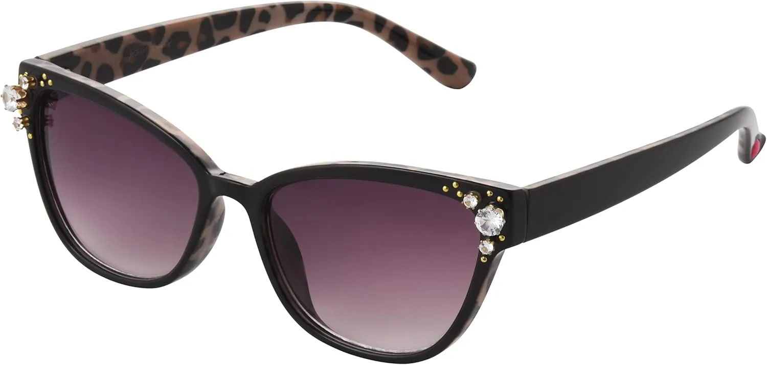 Betsey Johnson Women's Crystal Queen Sunglasses Cat Eye