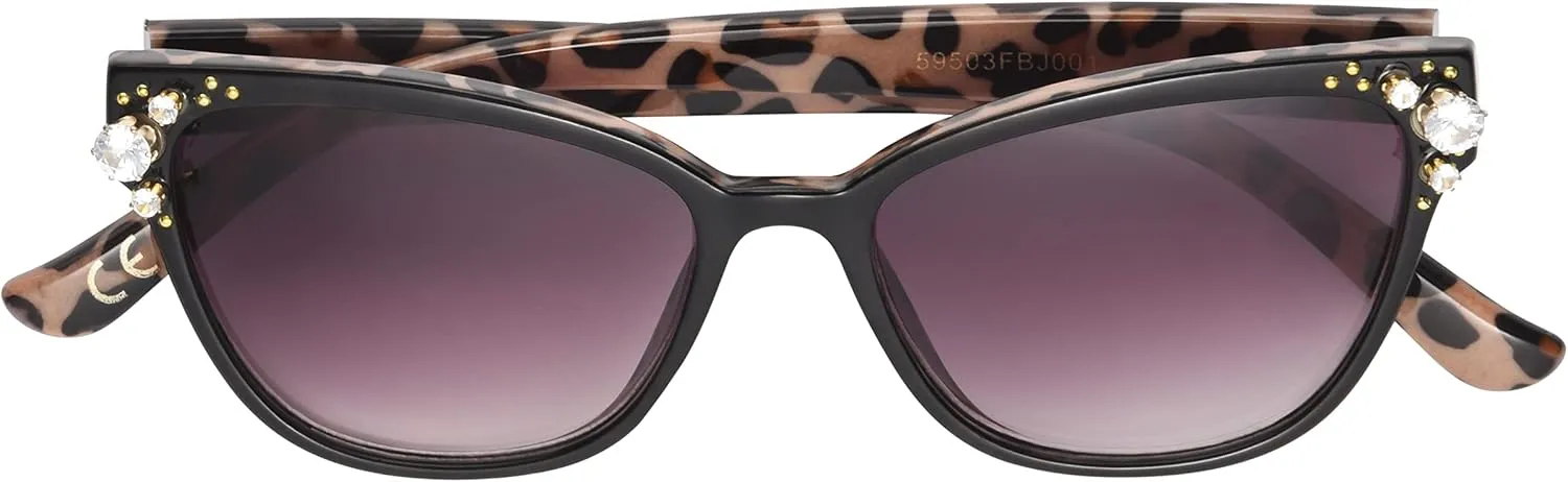 Betsey Johnson Women's Crystal Queen Sunglasses Cat Eye