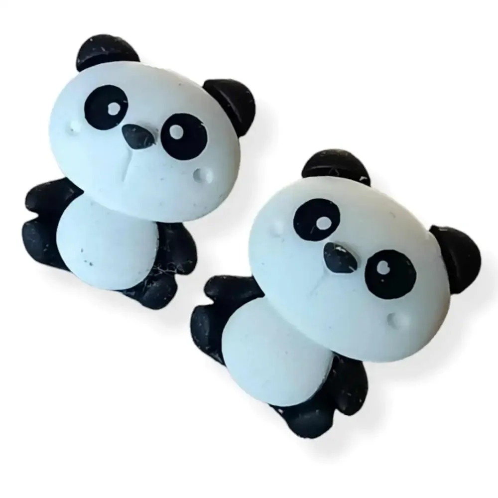 Black and White Panda Resin Earrings | Ready to Ship