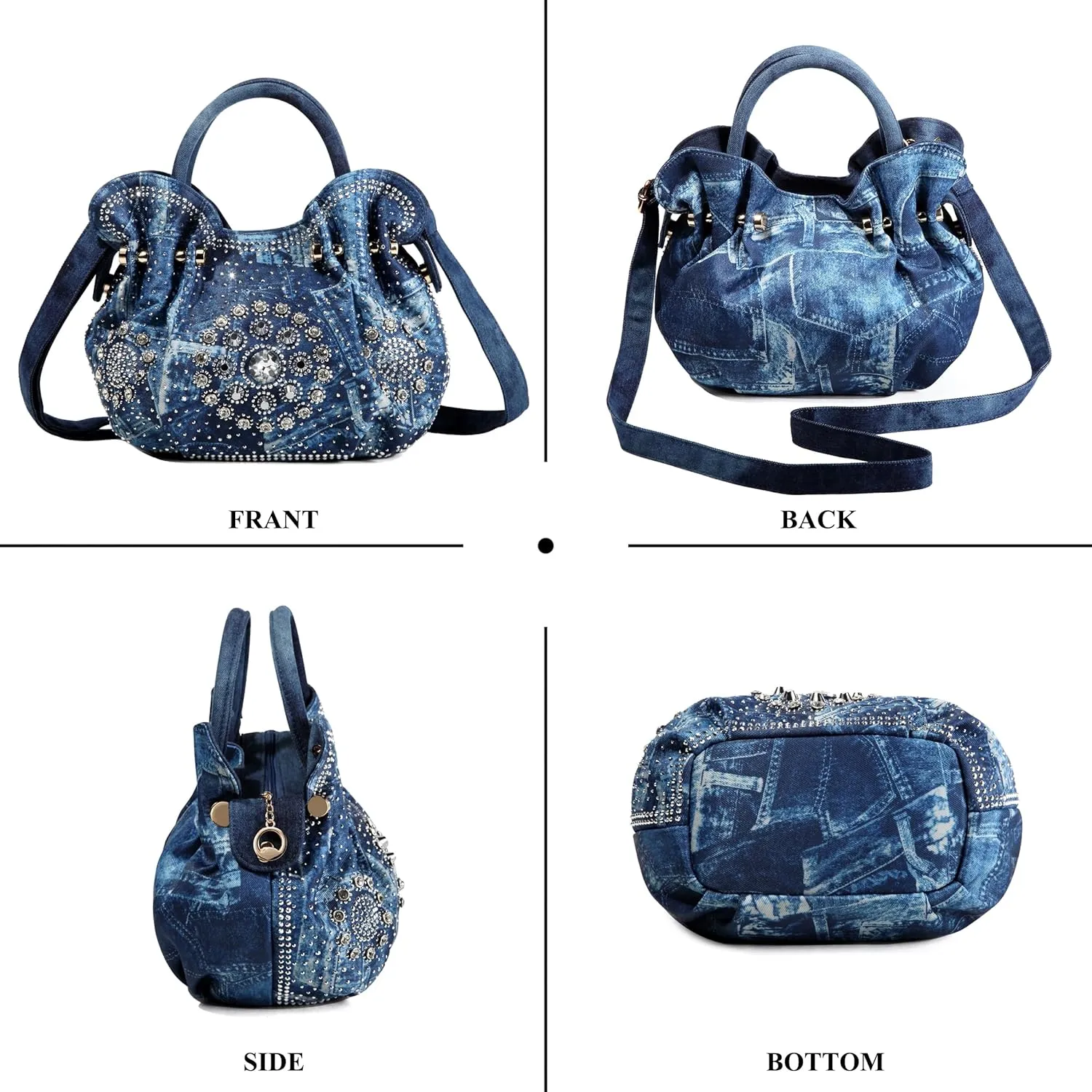 Bling Rhinestone Purse for Women Evening Bag Shoulder Bag Sparkling Crystal Wedding Party Clutches Handbags