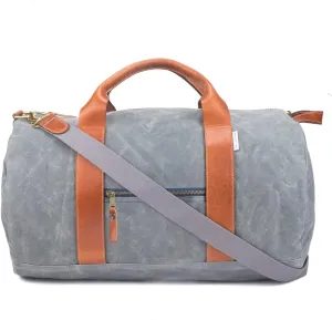 Boarding Pass Voyager Waxed Weekender Duffel Bag - Black