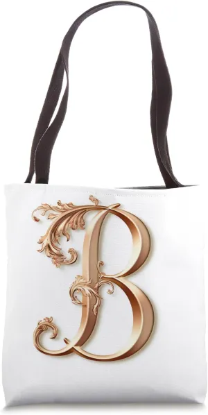 Boho Chic Floral Wreath Latter B Cute Pastel Tote Bag