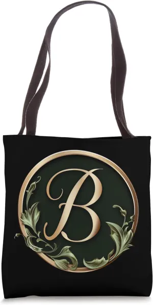 Boho Chic Floral Wreath Latter M Cute Pastel Tote Bag