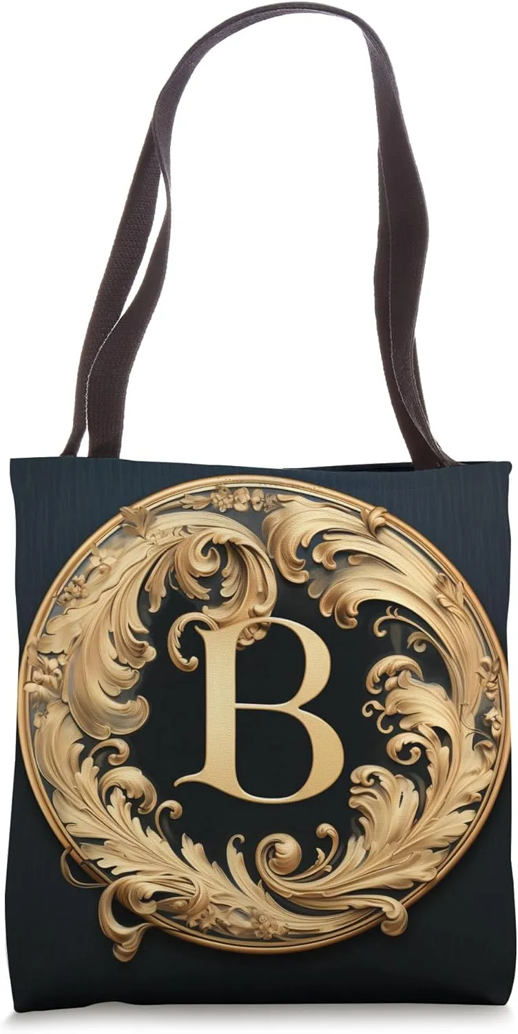 Boho Chic Floral Wreath Latter M Cute Pastel Tote Bag