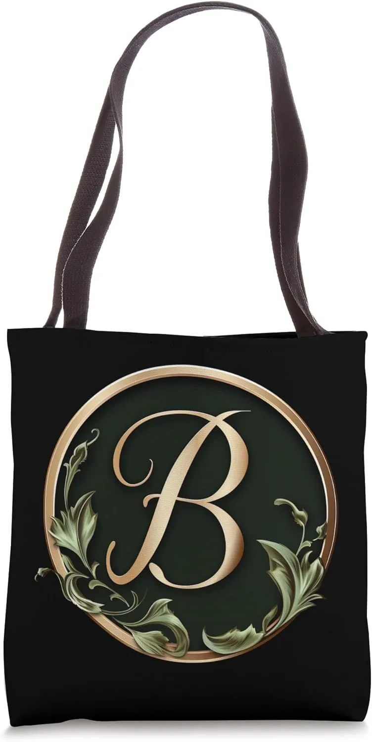 Boho Chic Floral Wreath Latter M Cute Pastel Tote Bag