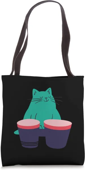 Bongo Cat merch Cute Kawaii cat meme Tote Bag