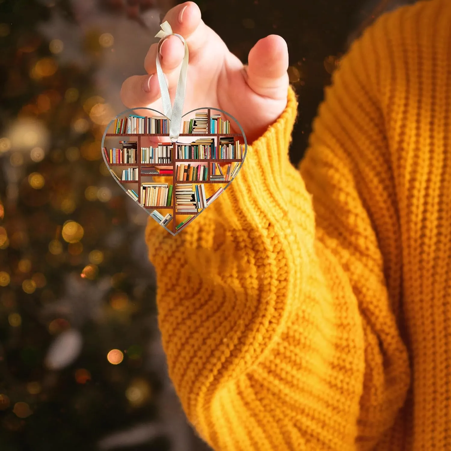 Book Lovers Gifts - Book Ornaments for Christmas Tree - Acrylic Christmas Ornaments
