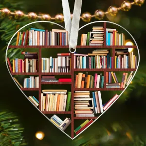 Book Lovers Gifts - Book Ornaments for Christmas Tree - Acrylic Christmas Ornaments