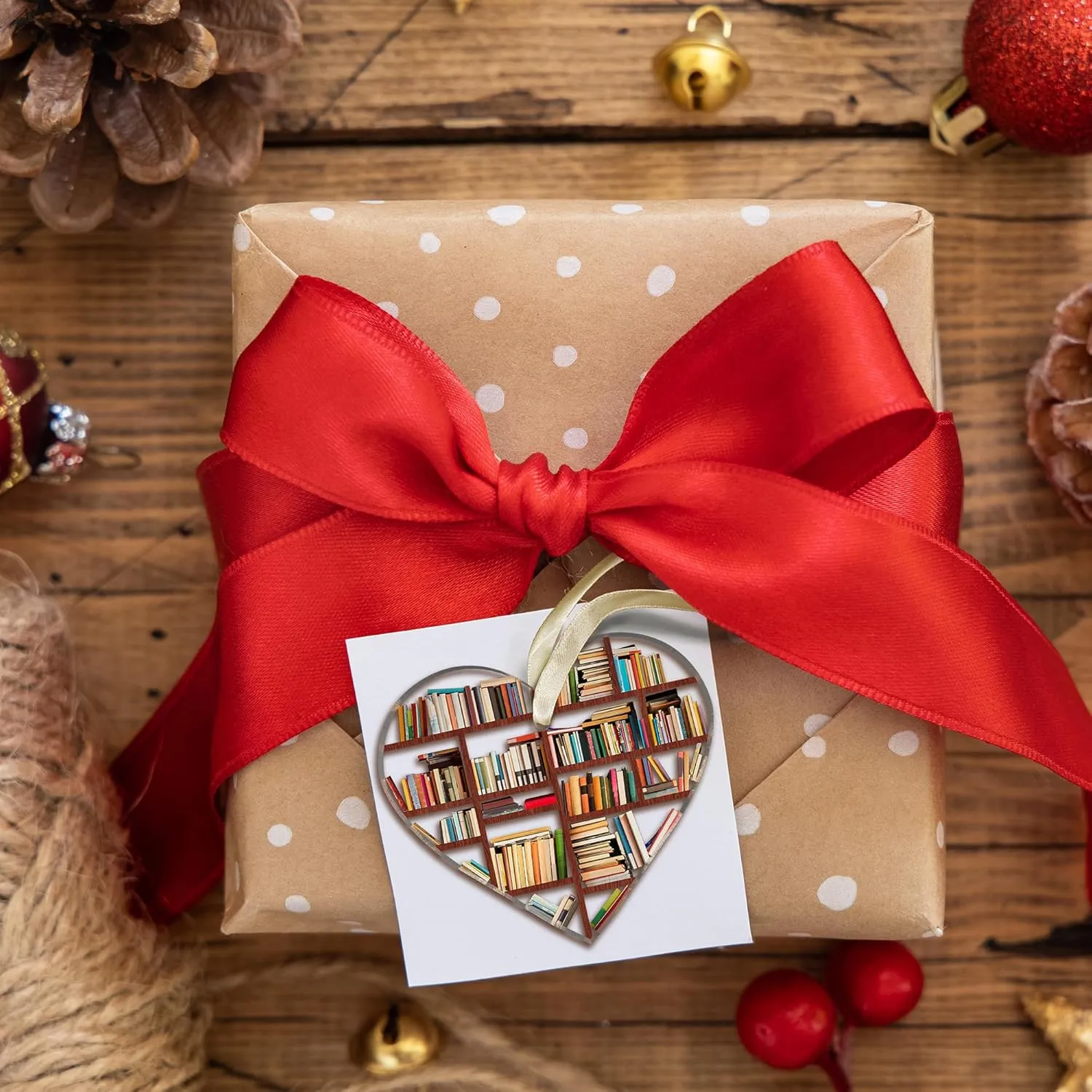 Book Lovers Gifts - Book Ornaments for Christmas Tree - Acrylic Christmas Ornaments