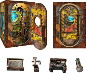 Book Nook Kit, DIY Miniature Tiny House 3D Wooden Puzzle Dollhouse Kit for Adults,Teens and Beginners, Bookshelf Insert Decor, Craft Gift Model Build 10000 Leagues in The Deep Sea（SQ-39）