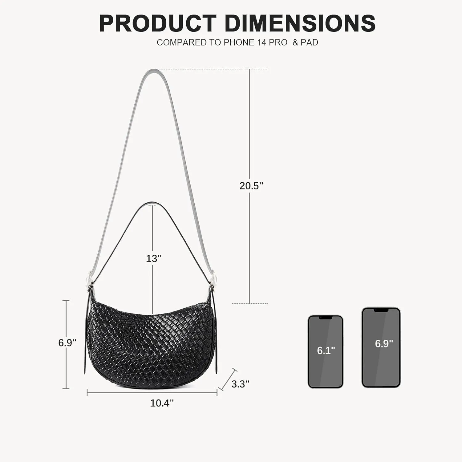 BOSTANTEN Purses for Women Small Crossbody Bags Crescent Shoulder Bag Hobo Handbag with Adjustable Strap