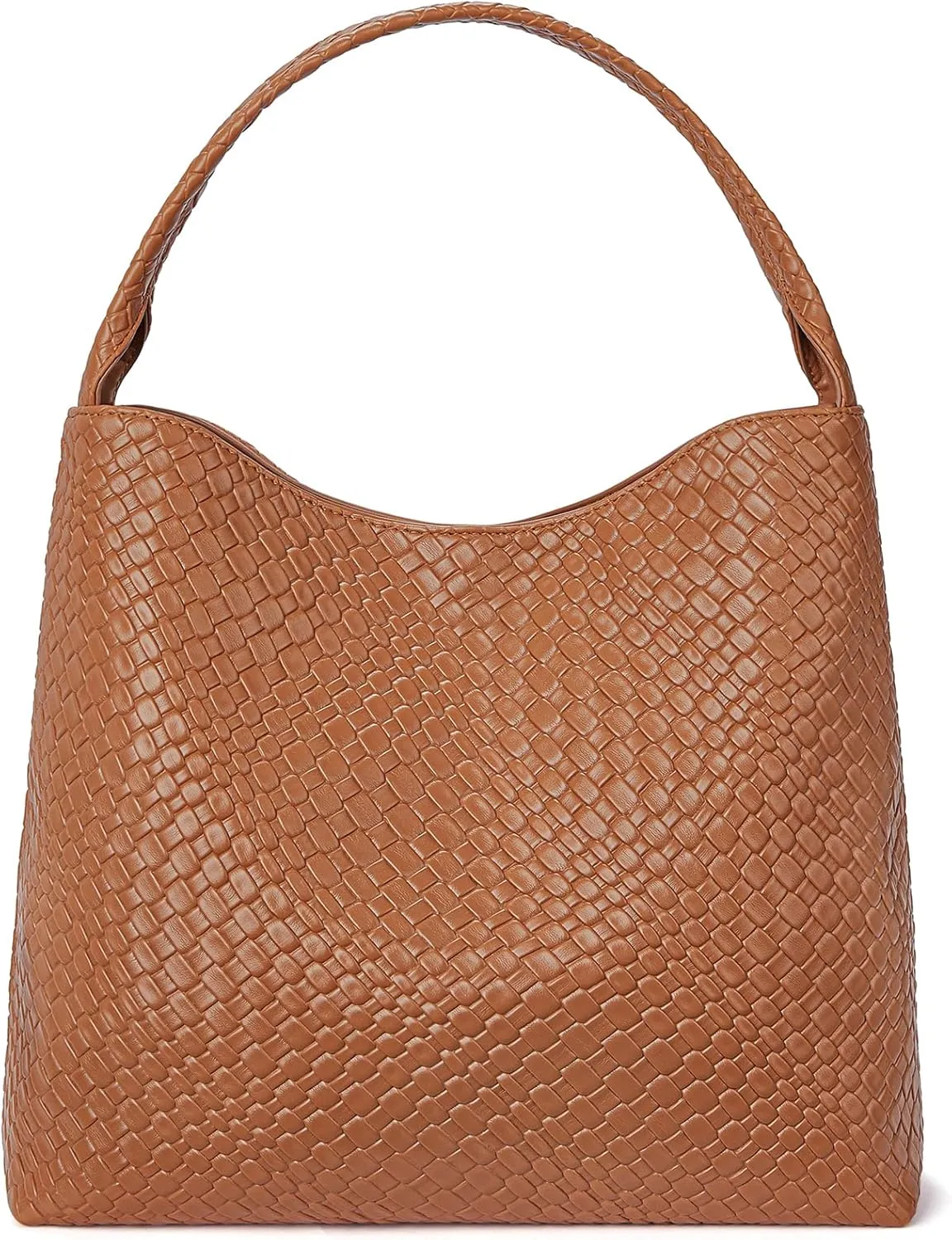 BOSTANTEN Shoulder Bag for Women Trendy Summer Hobo Handbag Purse Top-handlde Tote Bag, Brown