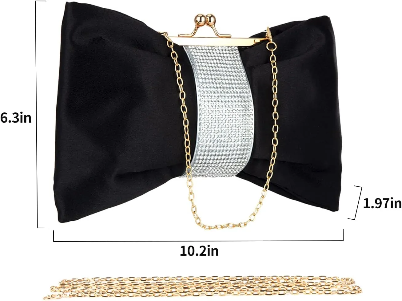 Bow Style Sparkling Purses and Handbags for Women Wedding and Party