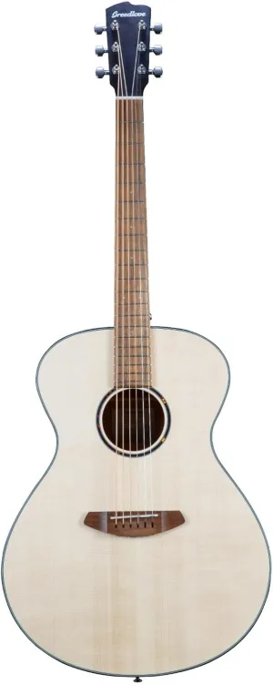 Breedlove Discovery S Concerto Body European-African Mahogany 6-String Acoustic Guitar with Slim Neck and Pinless Bridge (Right-Handed, Natural Finish)