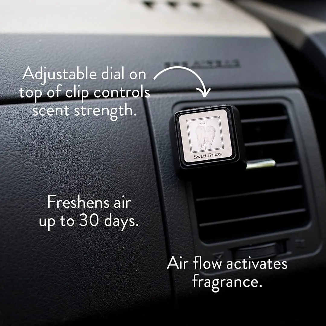 Bridgewater Candle Auto Vent Clip 3 Pack Long Lasting Car Air Freshener-Sweet Grace