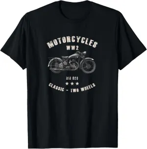 BSA M20 Classic Motorcycle WW2 T-Shirt
