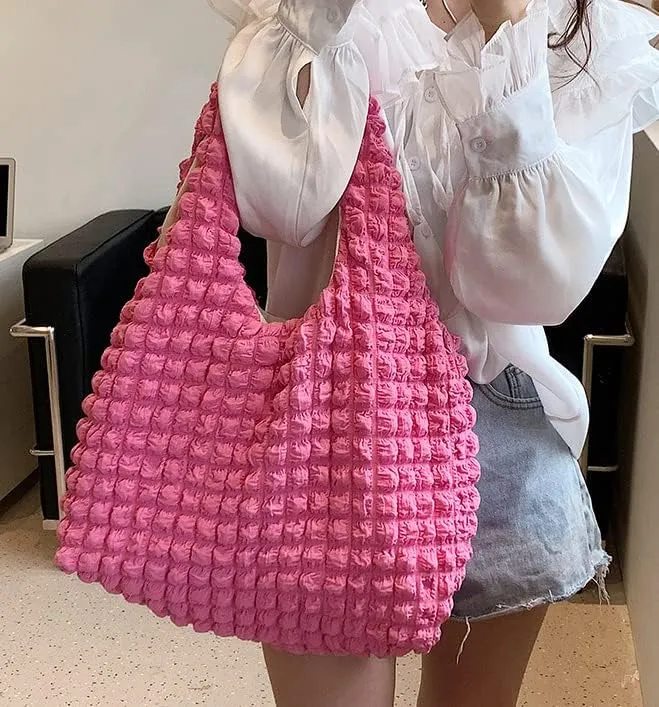 Bubble Hobo Bags for Women Bubble Tote Bag Cloud Shoulder Bag Hobo Bag Casual Purses Satchel Work Bag