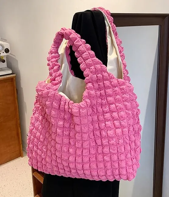 Bubble Hobo Bags for Women Bubble Tote Bag Cloud Shoulder Bag Hobo Bag Casual Purses Satchel Work Bag