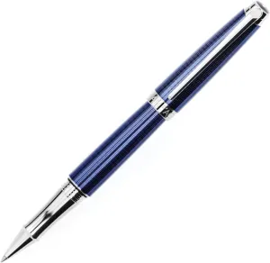 Caran d'Ache CD4779.168 Leman Grand Blue Silver Plated/Rhodium Coated Roller Pen