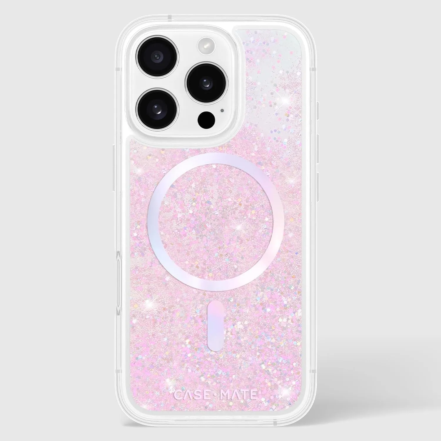 Case-Mate iPhone 16 Pro Case [Compatible with MagSafe] - Iridescent Liquid Glitter Phone Case with 12ft Drop Protection - Premium Magnetic Cover for iPhone 16 Pro - Soap Bubble Waterfall
