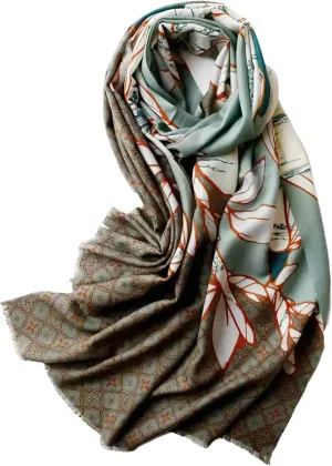 Cashmere-soft Mercerized wool Shawl Pashmina Lightweight Travel Wrap & Evening Scarf |Office |Wedding