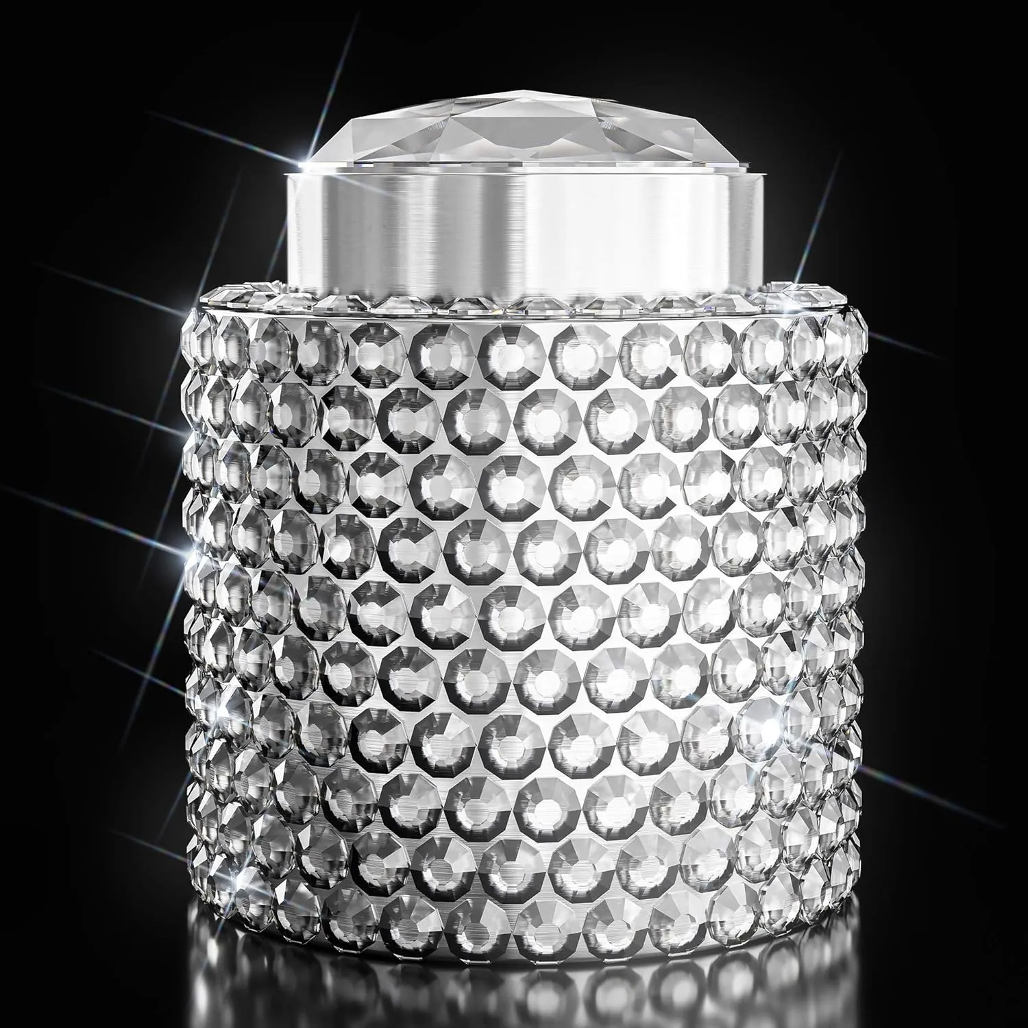 Champagne Stoppers Professional Reusable Patented Crystal Champagne Bottle Stopper & Vacuum - Bling Lovers Bottle Sealer Airtight Leak Proof Seal for Prosecco, Cava and Sparkling Wines in a Gift Box