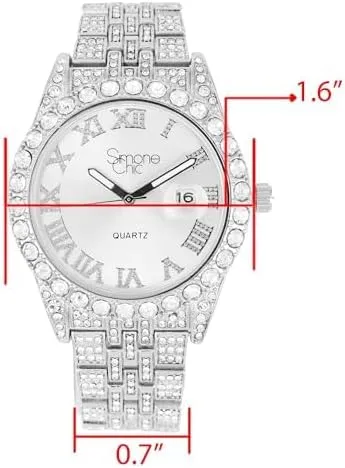 Charles Raymond Women's Luxury Crystal Iced Out Diamonds Watch, a True Testament to blinged-Out Beauty and Timeless Glamour - L0504 LA