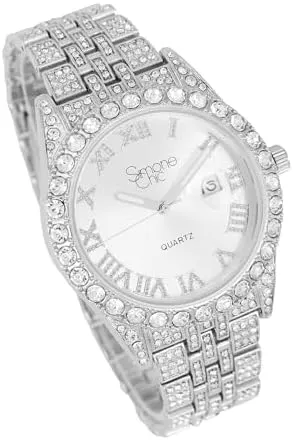 Charles Raymond Women's Luxury Crystal Iced Out Diamonds Watch, a True Testament to blinged-Out Beauty and Timeless Glamour - L0504 LA