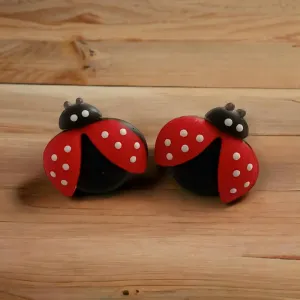 Charming Ladybird Resin Earrings - A Novelty Delight!