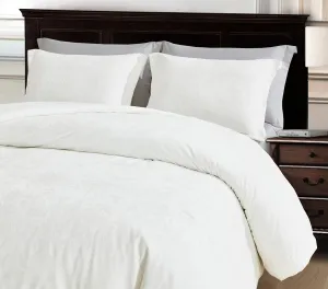 Chezmoi Collection Lux 3-Piece Cream White Velvet Comforter Set Queen Size, All Season Lush Plush Velvet Bedding Set with Soft Washed Microfiber Reverse