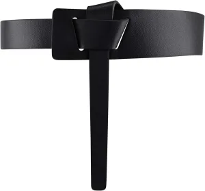 CHIC DIARY Women Fashion Knot Belt for Dress Jeans Cowhide PU Leather Tie Waist Belt No Buckle Cinch Belt