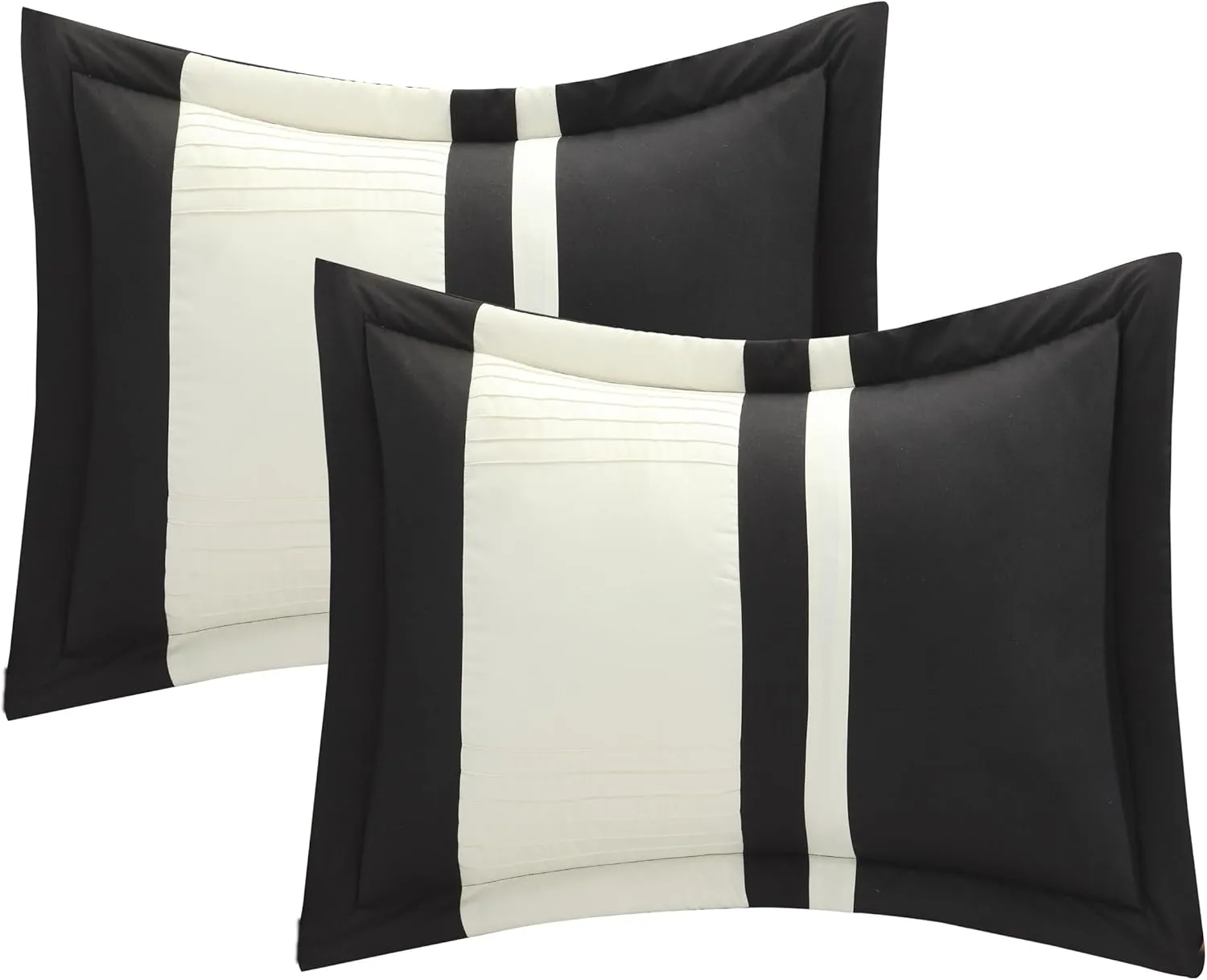 Chic Home Fiesta Color Block Comforter Sheet Set, King, Black