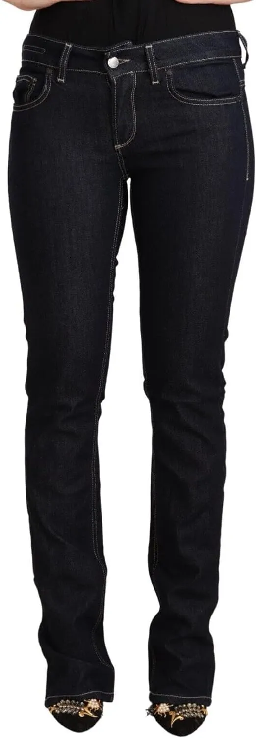 Chic Low Waist Skinny Jeans in Timeless Women's Black
