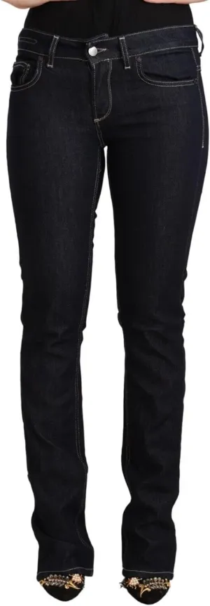 Chic Low Waist Skinny Jeans in Timeless Women's Black