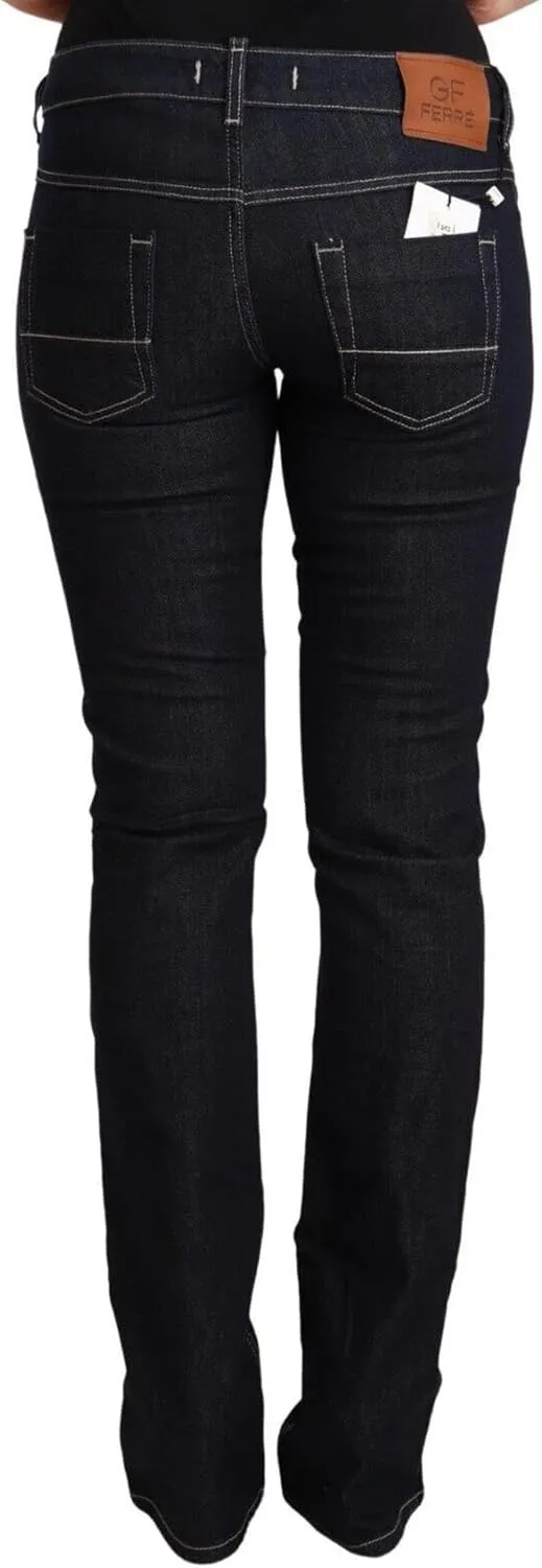 Chic Low Waist Skinny Jeans in Timeless Women's Black