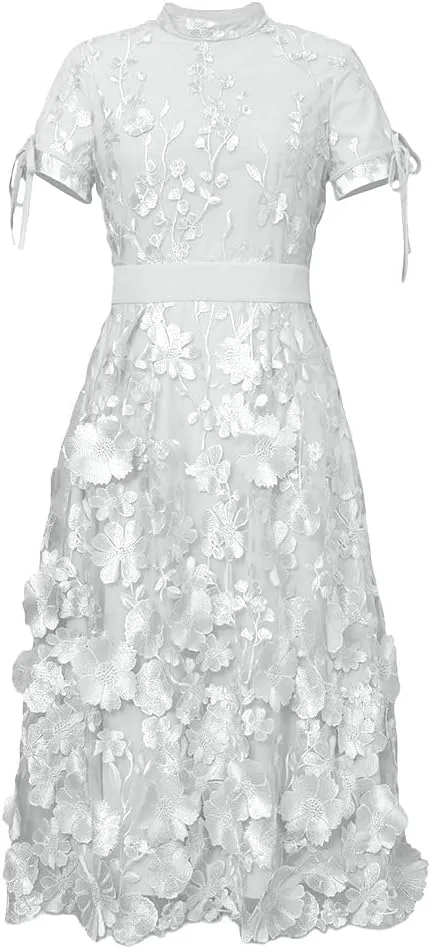 CHIC STAR Womens 3D Embroidery Applique Dress