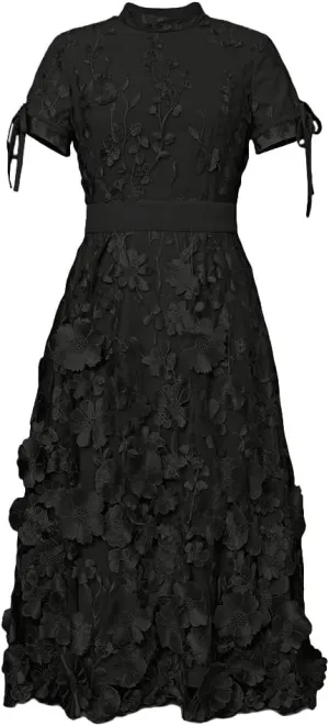 CHIC STAR Womens 3D Embroidery Applique Dress