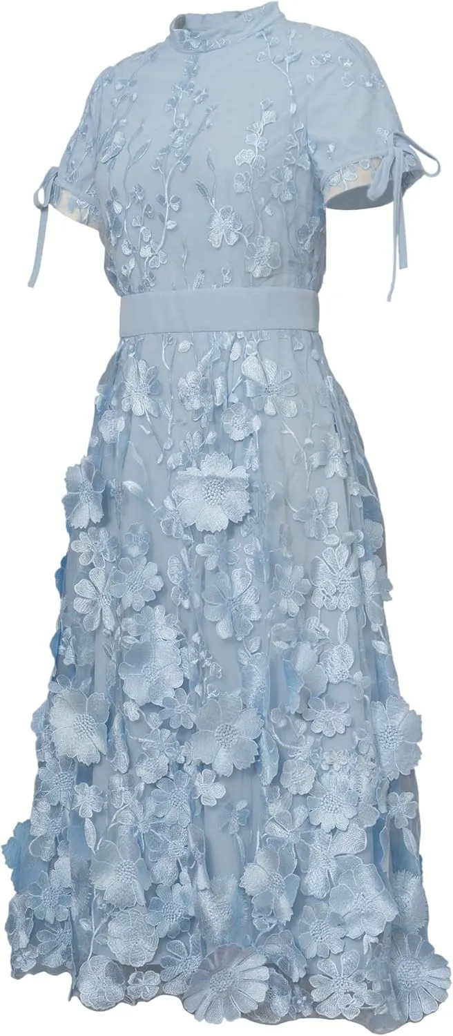 CHIC STAR Womens 3D Embroidery Applique Dress