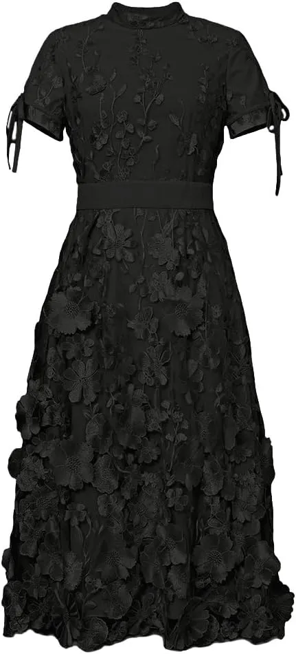 CHIC STAR Womens 3D Embroidery Applique Dress