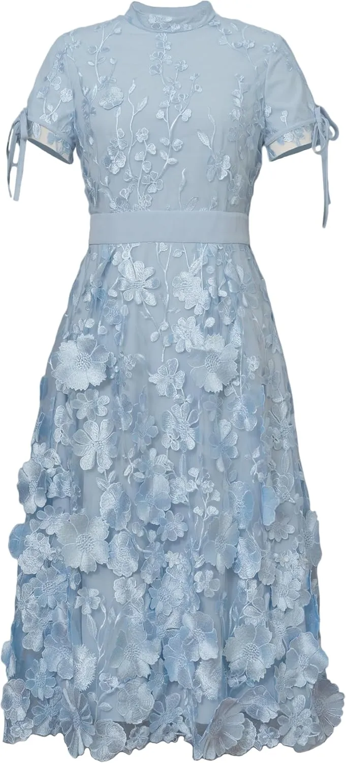 CHIC STAR Womens 3D Embroidery Applique Dress