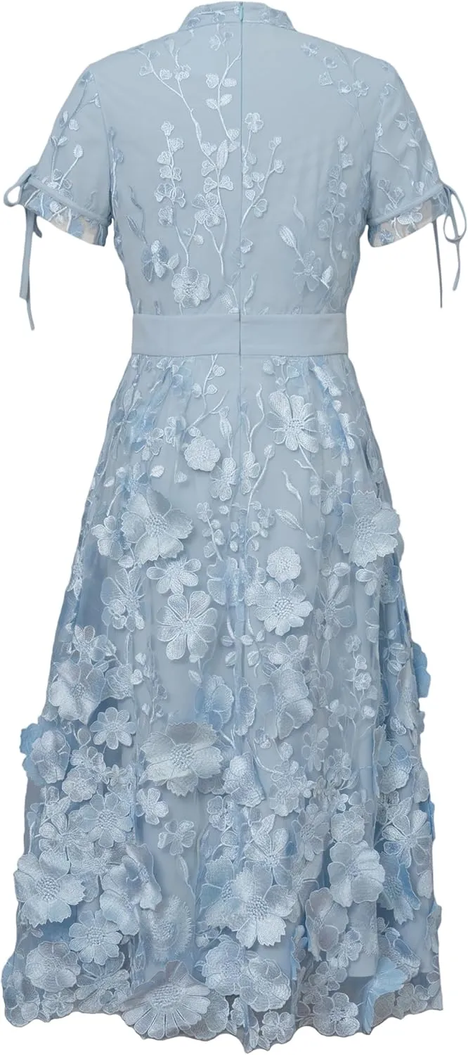 CHIC STAR Womens 3D Embroidery Applique Dress