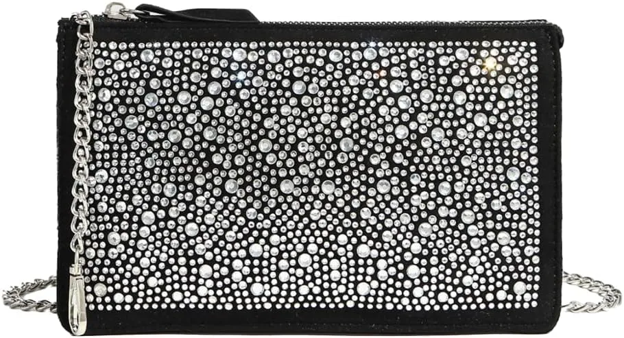 Chic Studded Square Bag - Punk Underarm/Crossbody/Handheld Purse with Chain Strap & Two Compartments. Stylish & Practical